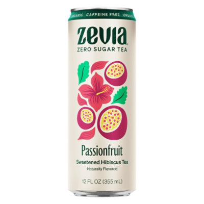 Zevia Organic Hibiscus Tea Passionfruit Caffeine Free Zero Sugar Iced Tea - 12 Fl. Oz. - Image 2