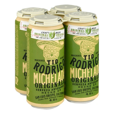 Tio Rodrigo Original Michelada In Cans - 4-16 Fl. Oz.