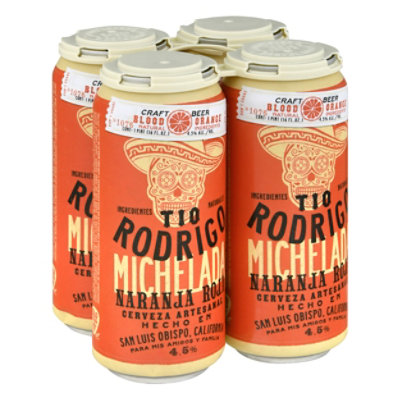 Tio Rodrigo Blood Orange Michelada In Cans - 4-16 Fl. Oz.