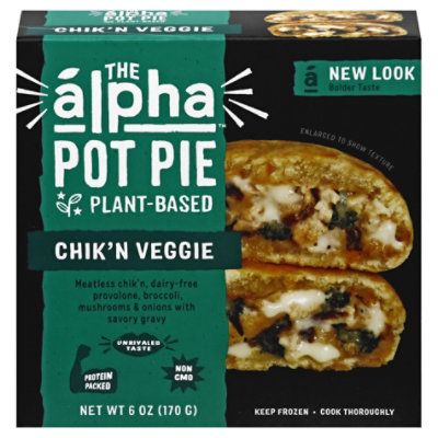 Alpha Foods Pot Pie Plant Based Handheld Chikn Veggie - 6 Oz - Image 3