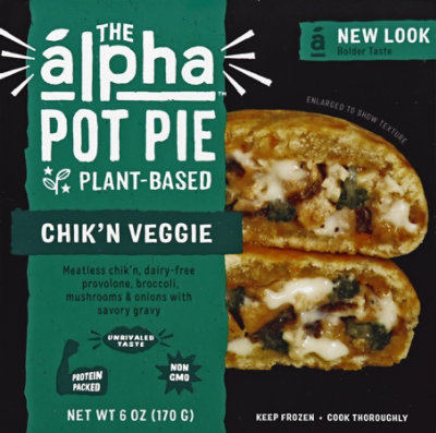 Alpha Foods Pot Pie Plant Based Handheld Chikn Veggie - 6 Oz - Image 2