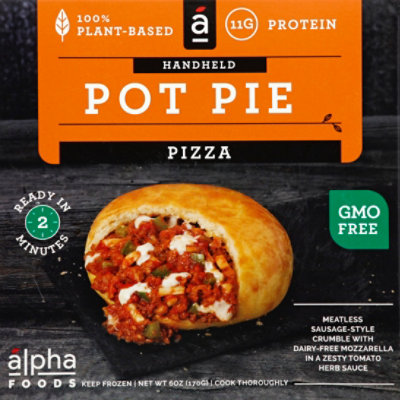 Alpha Foods Pot Pie Plant Based Handheld Pizza - 6 Oz - Image 2
