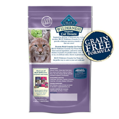 Blue Buffalo Wilderness High Protein Crunchy Cat Treats Natural Ingredients Tasty Chicken - 2 Oz - Image 2
