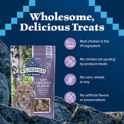 Blue Buffalo Wilderness High Protein Crunchy Cat Treats Natural Ingredients Tasty Chicken - 2 Oz - Image 7