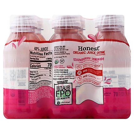 Honest Strawberry Lemonade Organic Juice 6 Pk - 6-10 Fl. Oz. - Image 6