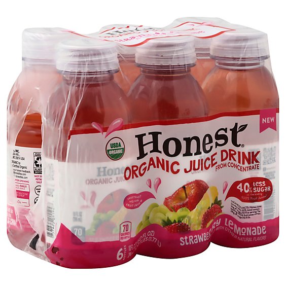 Honest Strawberry Lemonade Organic Juice 6 Pk - 6-10 Fl. Oz.