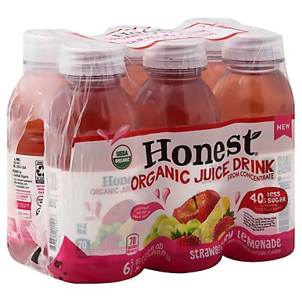 Honest Strawberry Lemonade Organic Juice 6 Pk - 6-10 Fl. Oz. - Image 1