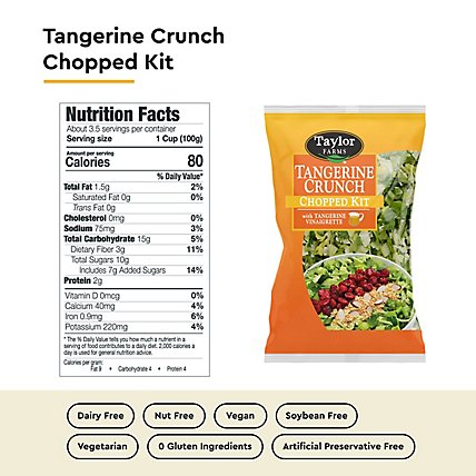 Taylor Farms Tangerine Crunch Chopped Salad Kit Bag - 13.35 Oz - Image 5