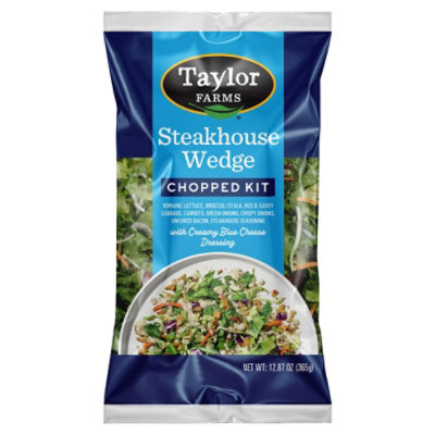Taylor Farms Steakhouse Wedge Chopped Salad Kit Bag - 12.35 Oz