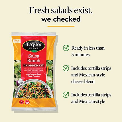Taylor Farms Salsa Ranch Chopped Salad Kit Bag - 12.45 Oz - Image 7