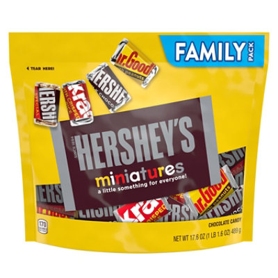 HERSHEY'S Miniatures Assorted Chocolate Candy Family Pack - 17.6 Oz - Image 1