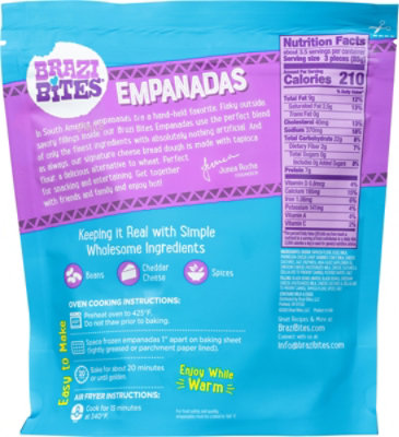 Brazi Bites Empanadas Black Bean & Cheddar 10 Count - 10 Oz - Image 6