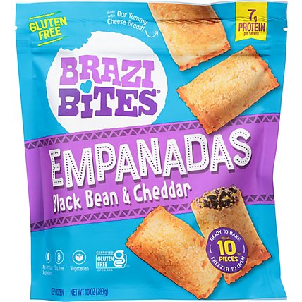 Brazi Bites Empanadas Black Bean & Cheddar 10 Count - 10 Oz