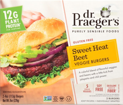 Dr. Praegers Veggie Burgers Sweet Heat Beet 2 Count - 8 Oz - Image 2