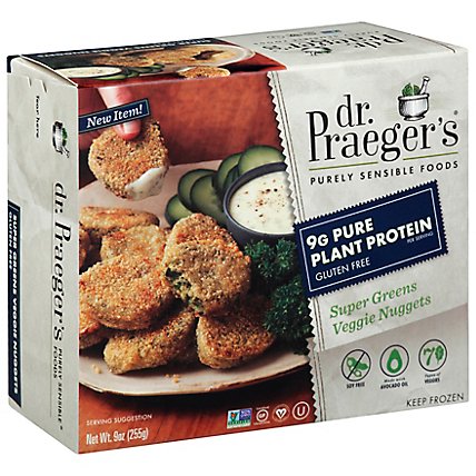 Dr. Praegers Veggie Nuggets Super Greens - 9 Oz - Image 1