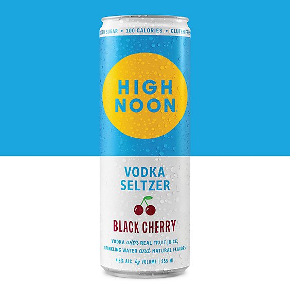 High Noon Black Cherry  Flavored Vodka & Soda Can 4.5% Abv - 355 Ml