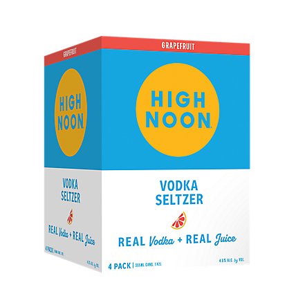 High Noon Grapefruit Vodka Hard Seltzer Single Serve Cans - 4-355 Ml  - Image 2