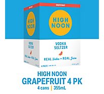 High Noon Grapefruit Vodka Hard Seltzer Single Serve Cans - 4-355 Ml