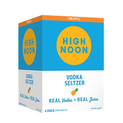 High Noon Pineapple Vodka Hard Seltzer Single Serve Cans - 4-355 Ml  - Image 2