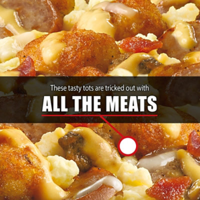 DEVOUR All Day Breakfast Double Sausage & Smoked Bacon Loaded Tater Tots Frozen Meal - 9 Oz - Image 3
