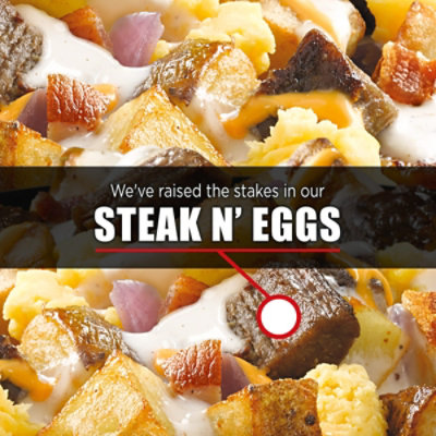 DEVOUR All Day Breakfast Steak N' Eggs with Smoked Bacon Potatoes Cheddar Cheese & Creamy Gravy Frozen Meal - 9 Oz - Image 3