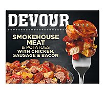 DEVOUR Smokehouse Meat & Potatoes with Chicken Sausage & Bacon Frozen Meal Box - 9.8 Oz