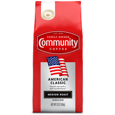 Community Coffee Coffee Ground Medium Roast Hotel Blend - 12 Oz