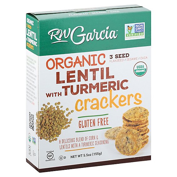 Rw Garcia Crackers Lentil Trmrc Org - 5.5 Oz