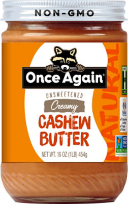 Once Again Unsweetend Creamy Cashew Butter Spread - 16 Oz - Image 2