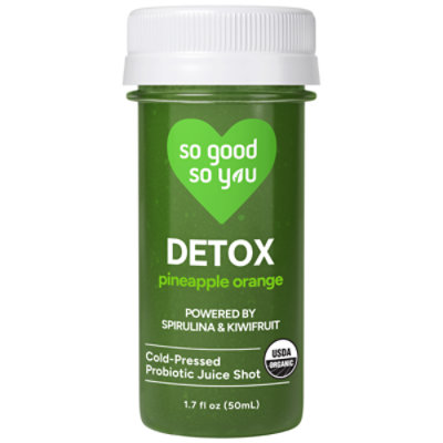 So Good So You Organic Detox Pineapple Orange Probiotic Juice Shot - 1.7 Fl. Oz. - Image 3