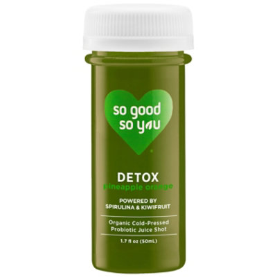 So Good So You Organic Detox Pineapple Orange Probiotic Juice Shot - 1.7 Fl. Oz. - Image 1