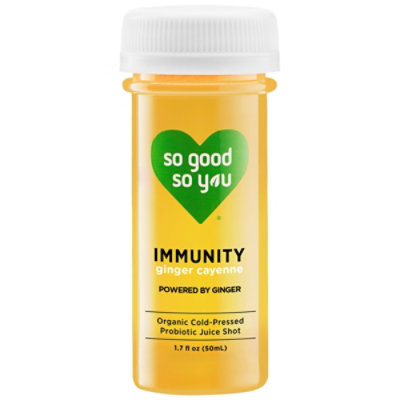 So Good So You Organic Immunity Ginger Cayenne Probiotic Juice Shot - 1.7 Fl. Oz. - Image 1