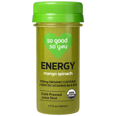 So Good So You Organic Organic Energy Mango Spinach Juice Shot - 1.7 Fl. Oz. - Image 2