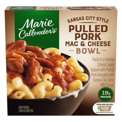 Marie Callender's Kansas City Style Pulled Pork Mac & Cheese Bowl Frozen Meal - 11 Oz - Image 1