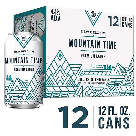New Belgium Brewing Mountain Time Lager Beer 4.4% ABV Cans - 12-12 Fl. Oz.