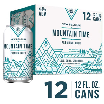 New Belgium Brewing Mountain Time Lager Beer 4.4% ABV Cans - 12-12 Fl. Oz.