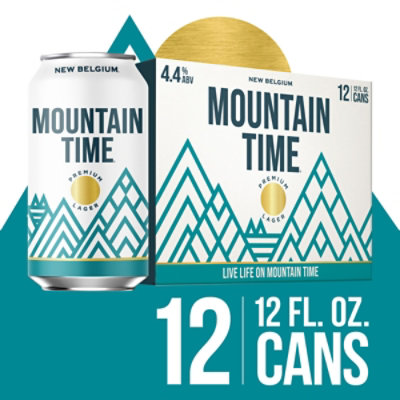 New Belgium Brewing Mountain Time Lager Beer 4.4% ABV Cans - 12-12 Fl. Oz.