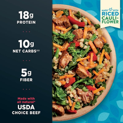 Healthy Choice Power Bowls Spicy Beef Teriyaki With Riced Cauliflower Frozen Meal - 9.25 Oz - Image 2