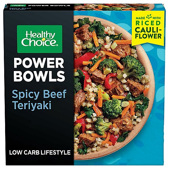 Healthy Choice Power Bowls Spicy Beef Teriyaki With Riced Cauliflower Frozen Meal - 9.25 Oz