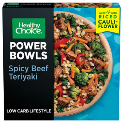 Healthy Choice Power Bowls Spicy Beef Teriyaki With Riced Cauliflower Frozen Meal - 9.25 Oz