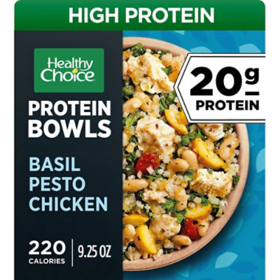 Healthy Choice Power Bowls Basil Pesto Chicken With Riced Cauliflower Frozen Meal - 9.25 Oz