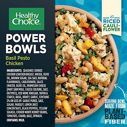 Healthy Choice Power Bowls Basil Pesto Chicken With Riced Cauliflower Frozen Meal - 9.25 Oz - Image 5
