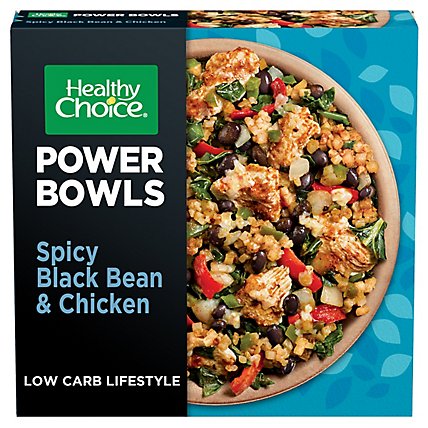 Healthy Choice Power Bowls Spicy Black Beans Chicken & Riced Cauliflower Frozen Meal - 9.25 Oz - Image 2