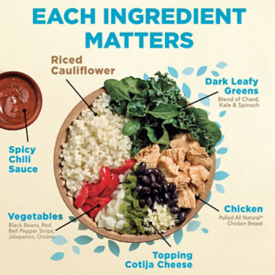 Healthy Choice Power Bowls Spicy Black Beans Chicken & Riced Cauliflower Frozen Meal - 9.25 Oz - Image 2