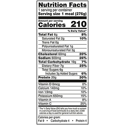 Healthy Choice Power Bowls Spicy Black Beans Chicken & Riced Cauliflower Frozen Meal - 9.25 Oz - Image 4