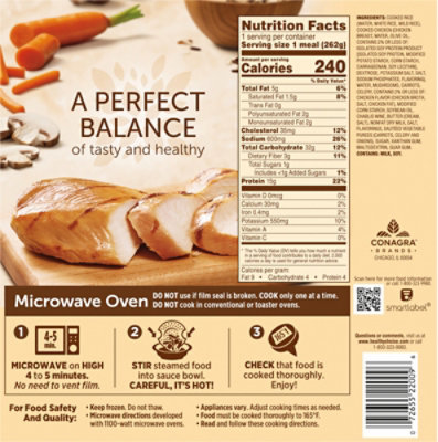 Healthy Choice Cafe Steamers Creamy Chicken Mushroom Frozen Meal - 9.25 Oz - Image 6
