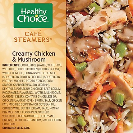 Healthy Choice Cafe Steamers Creamy Chicken Mushroom Frozen Meal - 9.25 Oz - Image 5