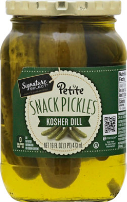 Signature SELECT Pickle Snack Kosher Dill Petite - 16 Fl. Oz. - Image 2