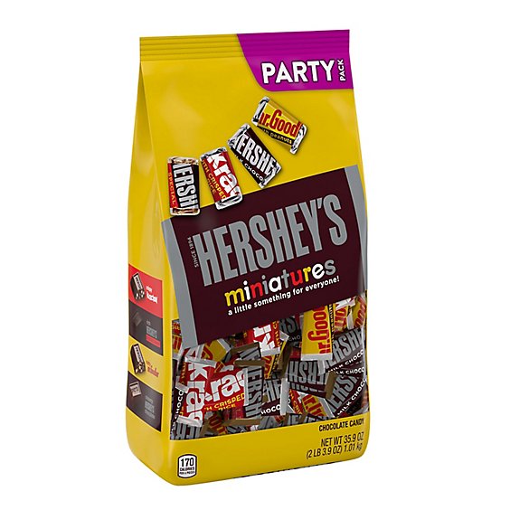 HERSHEY'S Miniatures Assorted Chocolate Candy Bars Bulk Party Pack - 35.9 Oz