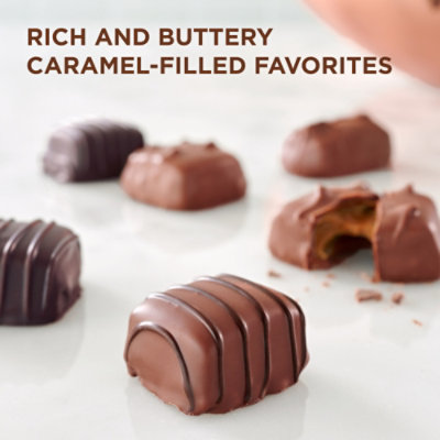 RUSSELL STOVER Assorted Caramels Milk & Dark Chocolate Gift Box 14 Count - 9 Oz - Image 2